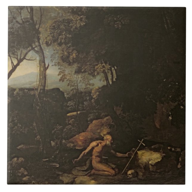 Carreau Paysage avec St Jerome (Devant)