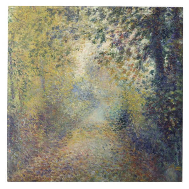 Carreau Paysage dans les bois (par Pierre-Auguste Renoir) (Devant)