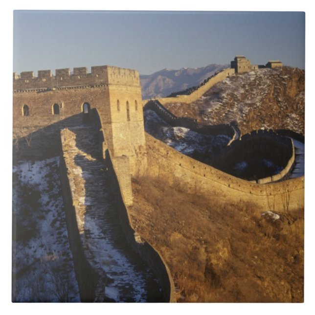 Carreau Paysage de la Grande Muraille sous le coucher du s (Devant)