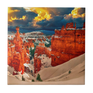 Carreau Paysage de neige hiver froid