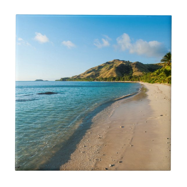 Carreau Paysage de plage tropicale, Fidji (Devant)