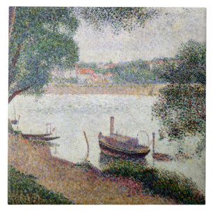 Carreau Paysage de rivière de Georges Pierre Seurat   avec