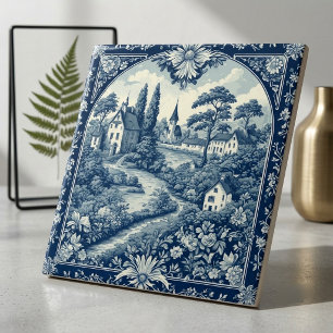 Carreau Paysage de style campagnard agrarien de cottage fr