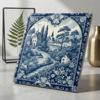 Carreau Paysage de style campagnard agrarien de cottage fr