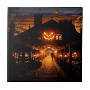 Carreau Paysage d'Halloween cinq