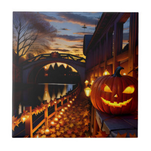 Carreau Paysage d'Halloween quatre
