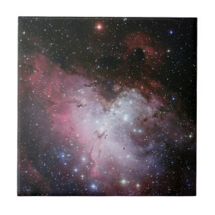 Carreau Paysage élégant et moderne de l'espace bleu