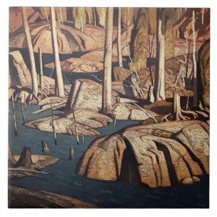 Carreau Paysage en arrière-plan Peinture canadienne AJ Cas