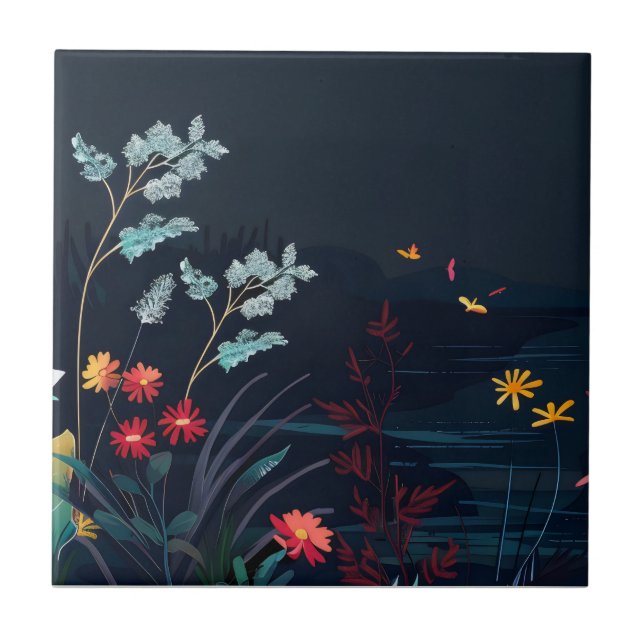Carreau Paysage floral de rêve 2 (Devant)