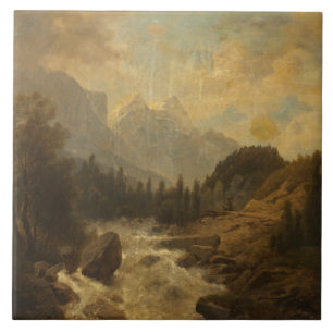 Carreau Paysage forestier (par Josef Kriehuber)