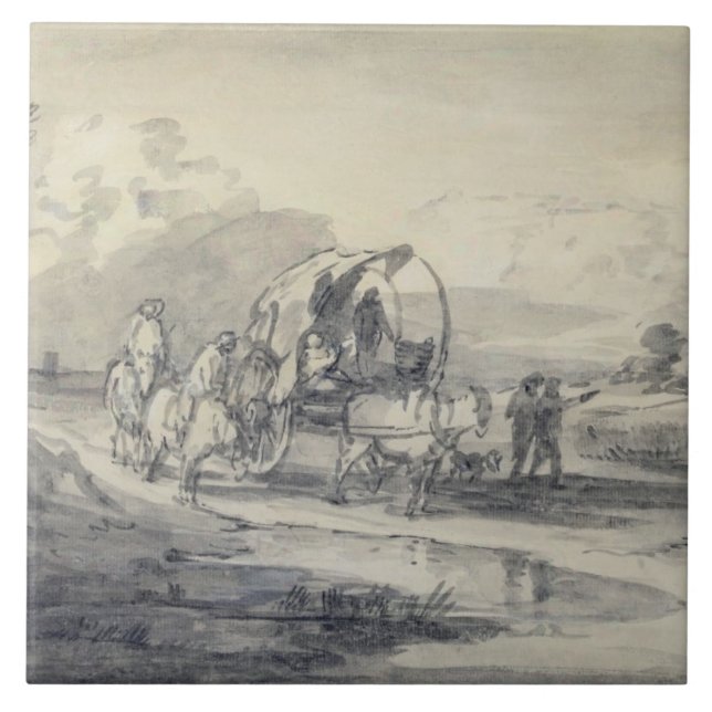 Carreau Paysage ouvert de Thomas Gainsborough | avec le (Devant)