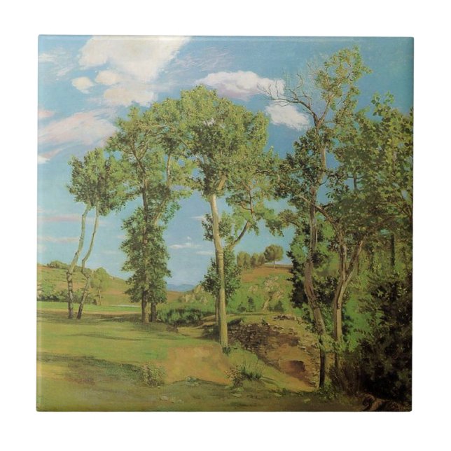 Carreau Paysage Paysage Frédéric Bazille Impressionniste (Devant)
