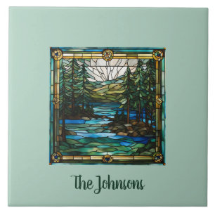 Carreau Paysage personnalisé en canot de verre de Faux