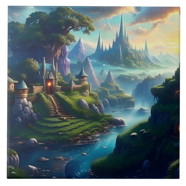 Carreau Paysage pittoresque deux (Devant)