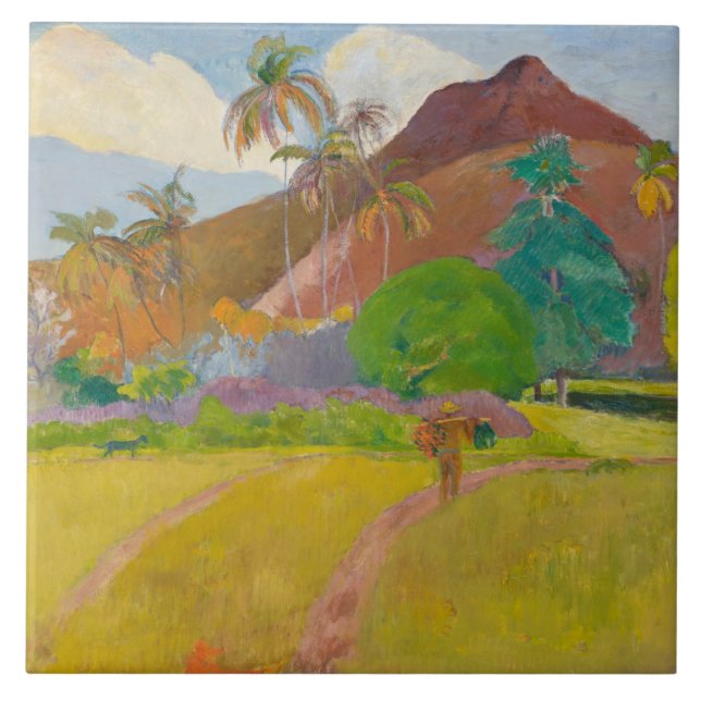 Carreau Paysage tahitien (par Paul Gaugin) (Devant)