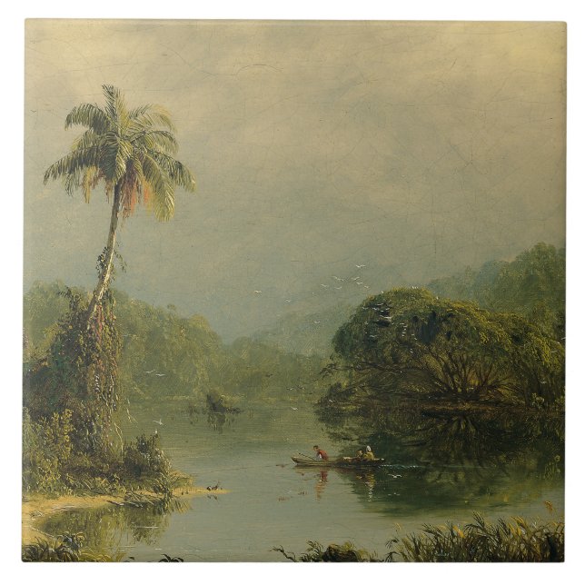 Carreau Paysage tropical Église Frédéric Edwin (Devant)