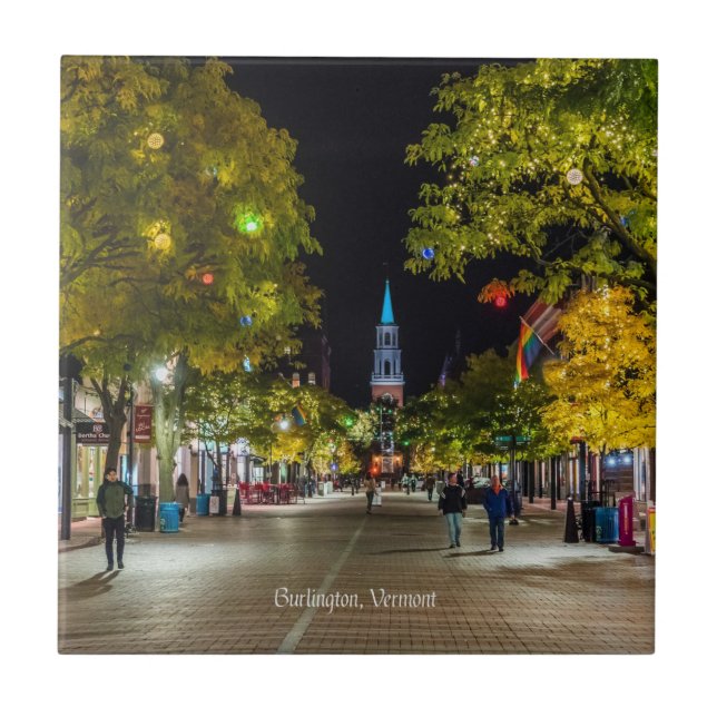 Carreau paysage urbain de Burlington, Vermont, (Devant)