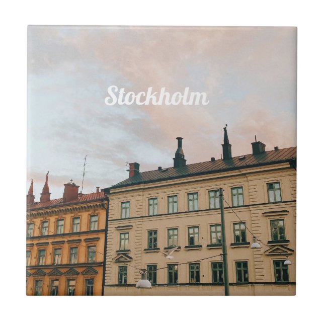 Carreau Paysage urbain de Södermalm à Stockholm (Devant)