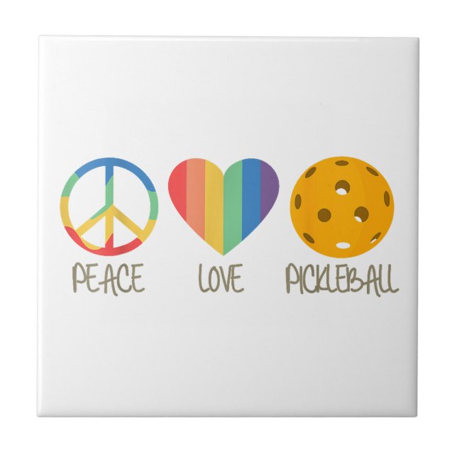 Carreau Peace Love Pickleball (Devant)