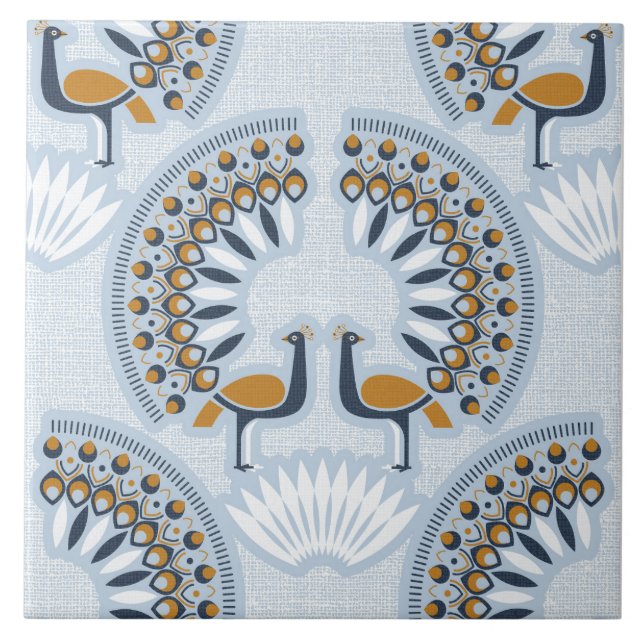 Carreau Peacock Art déco rétro (Devant)