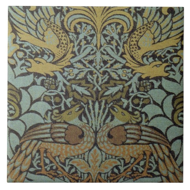 Carreau Peacock et Dragon (par William Morris) (Devant)
