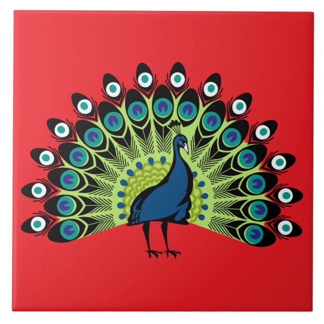 Carreau Peacock illustré (Devant)