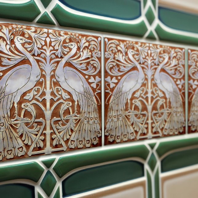 Carreau Peacock Modernista Art Barcelona 1903 (Créateur téléchargé)