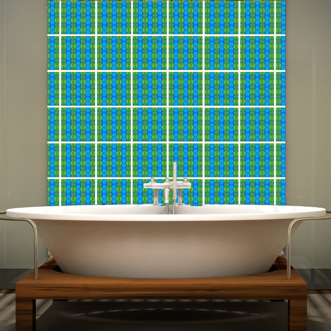 Carreau Peacock plumage motif céramique (Créateur téléchargé)