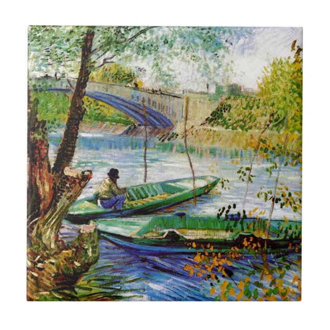Carreau Pêche au printemps, Vincent van Gogh. Belle pêche (Devant)