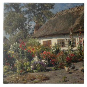 Carreau Peder Monsted - un jardin de cottage avec des