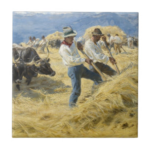 Carreau Peder Severin Kroyer - Threshing dans les Abruzzes