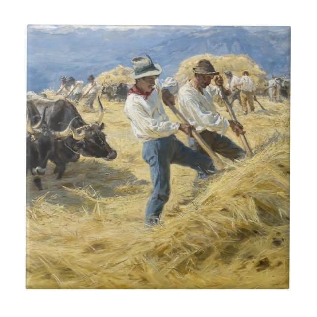 Carreau Peder Severin Kroyer - Threshing dans les Abruzzes (Devant)