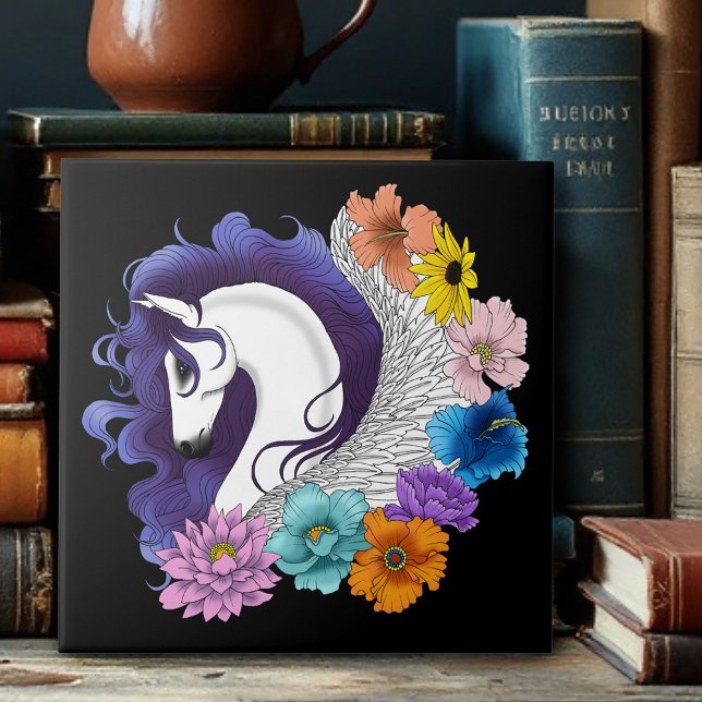 Carreau Pegasus Black Floral (Créateur téléchargé)
