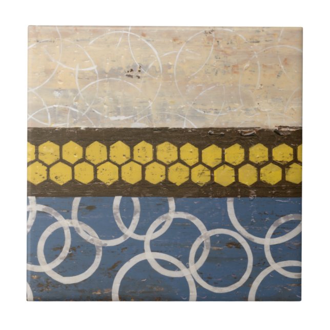 Carreau Peigne de miel Abstrait I (Devant)