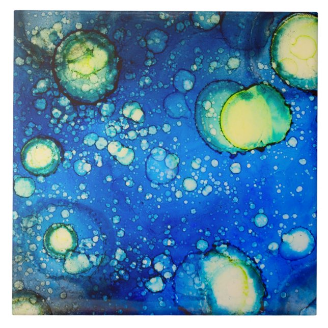Carreau Peinture à l'encre d'alcool Starry Sky (Devant)