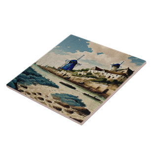 Carreau Peinture à l'huile de la mer marine No3