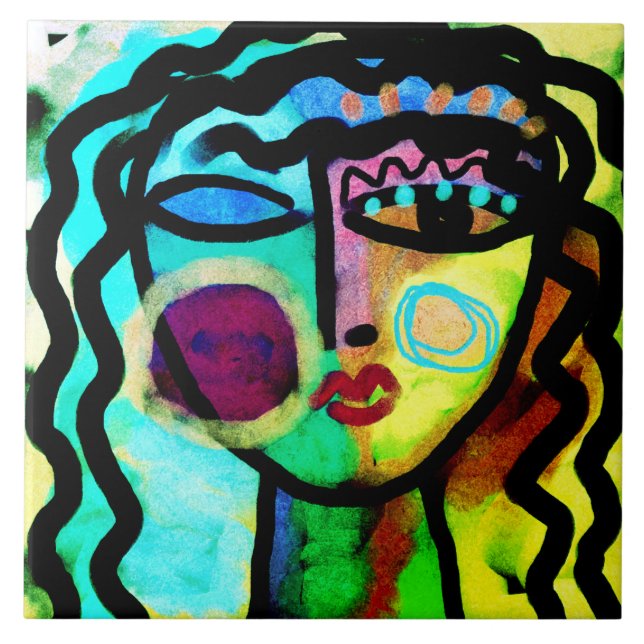 Carreau Peinture Abstraite originale (Devant)