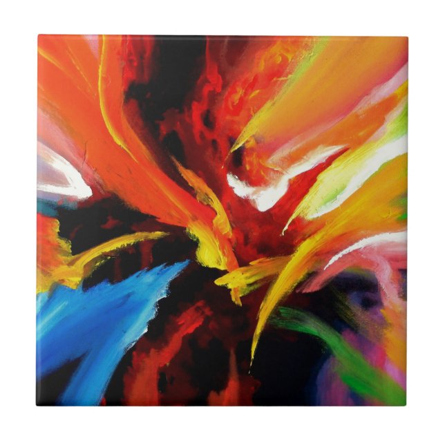 Carreau Peinture abstraite par Serdar Hizli (Devant)