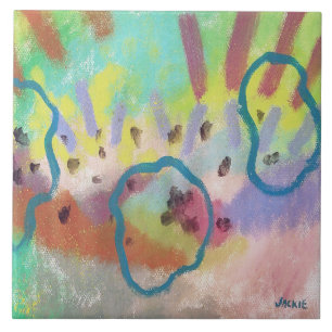 Carreau Peinture acrylique Abstraite colorée