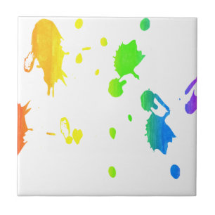 Carreau Peinture arc-en-ciel