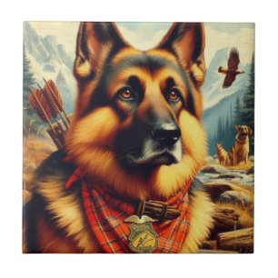 Carreau Peinture berger vintage allemande