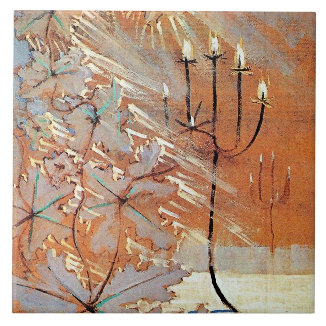 Carreau Peinture célèbre hiver (V) (Devant)