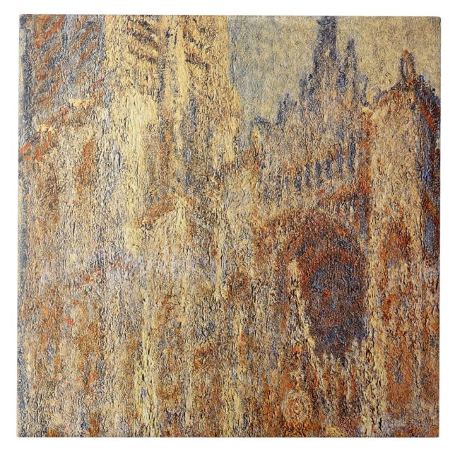 Carreau peinture Claude Monet, Cathédrale de Rouen à midi, (Devant)