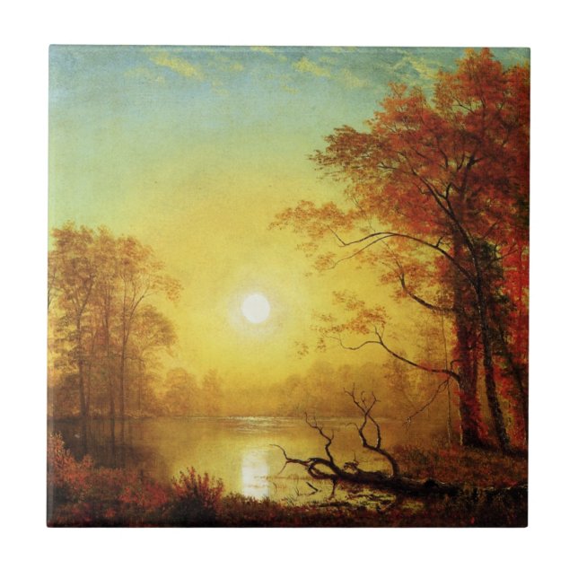 Carreau Peinture d'Albert Bierstadt, Lever du soleil, (Devant)
