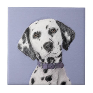 Carreau Peinture Dalmatienne - Cute Original Chien Art