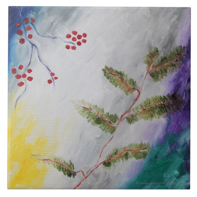 Carreau Peinture d'après-midi de décembre (Devant)