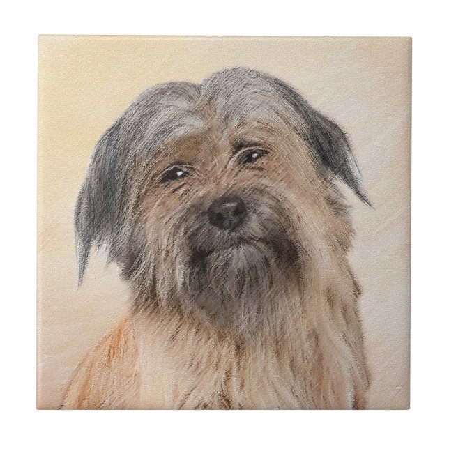 Carreau Peinture de berger pyrénéenne - Cute Original Chie (Devant)