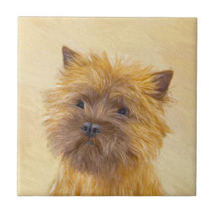 Carreau Peinture de Cairn Terrier - Cute Original Chien Ar