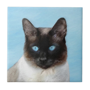 Carreau Peinture de chats de Siamese - Cute Original Cat A