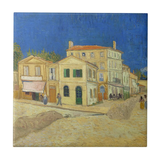Carreau Peinture de la Maison Jaune avec Ciel Bleu de Van  (Devant)